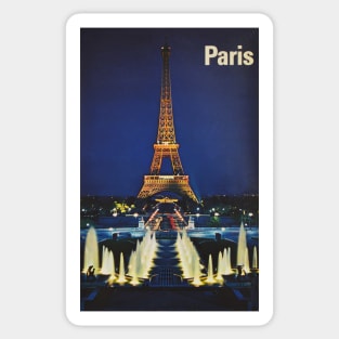 France PARIS Champ de Mars Eiffel Tower Vintage Travel Sticker